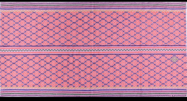 Pampanilla Bordada #001 — Hand-Embroidered Shipibo Kené Panel